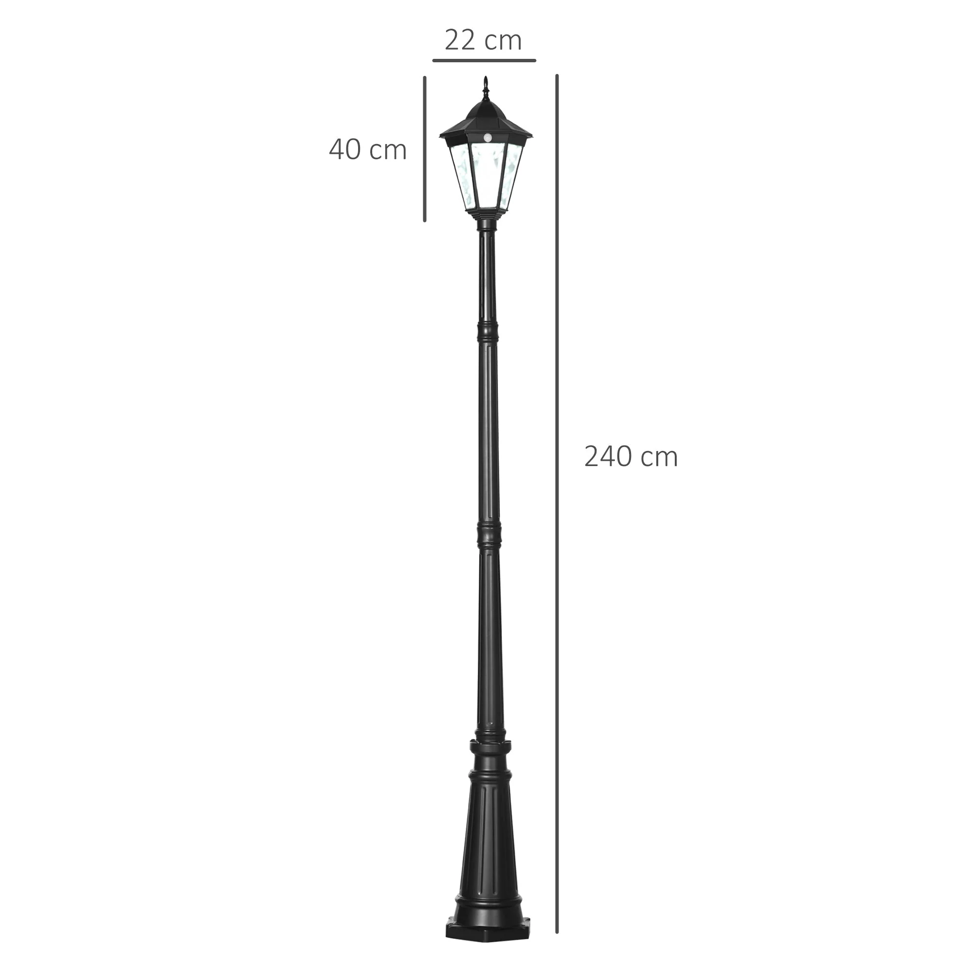 2.4 m Garden Lamp Post Light - Image 3