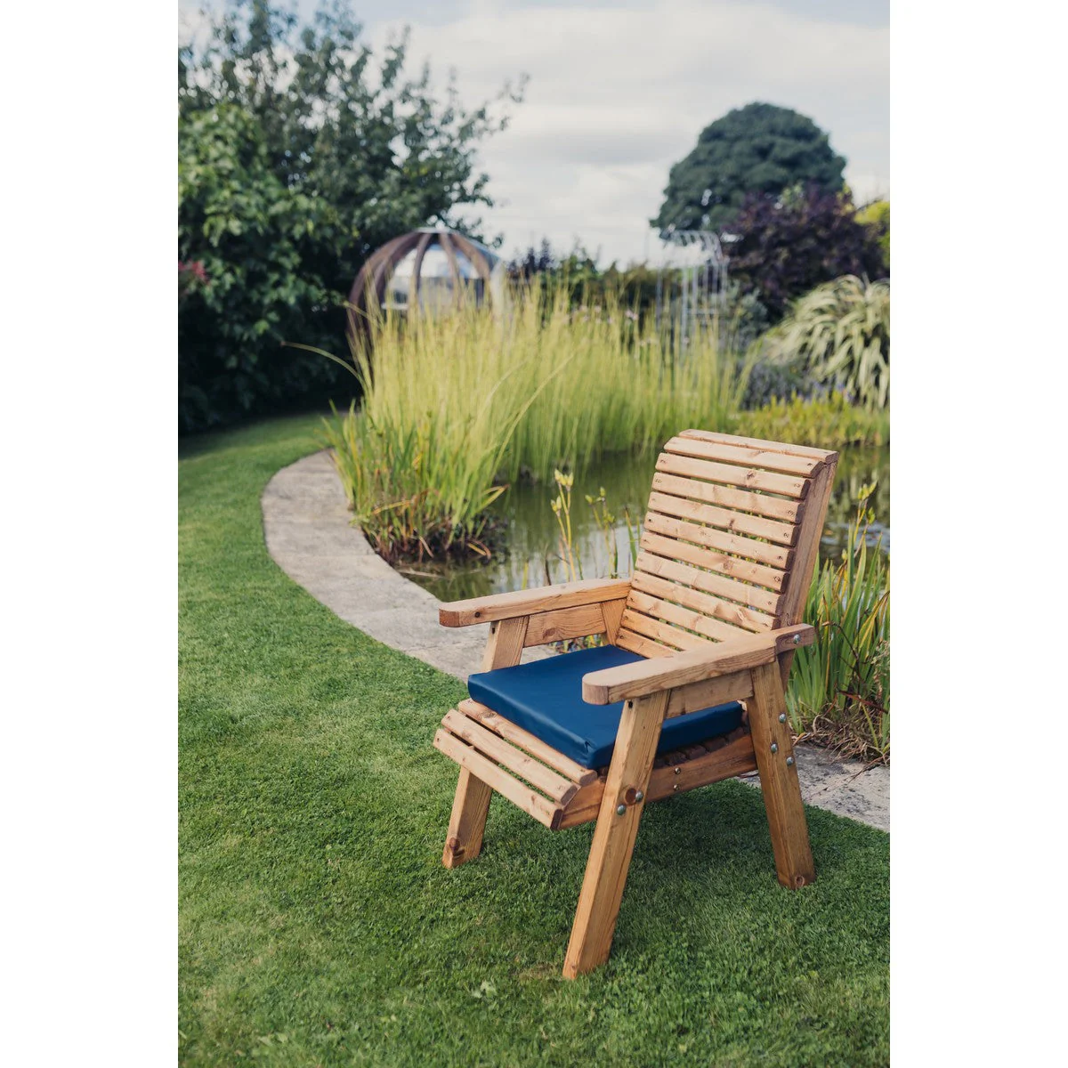 Amesbury Navy Waterproof 1 x Seat + Double Seat Cushions by Churnet Valley - N1C-1 N2C-1 - Image 5