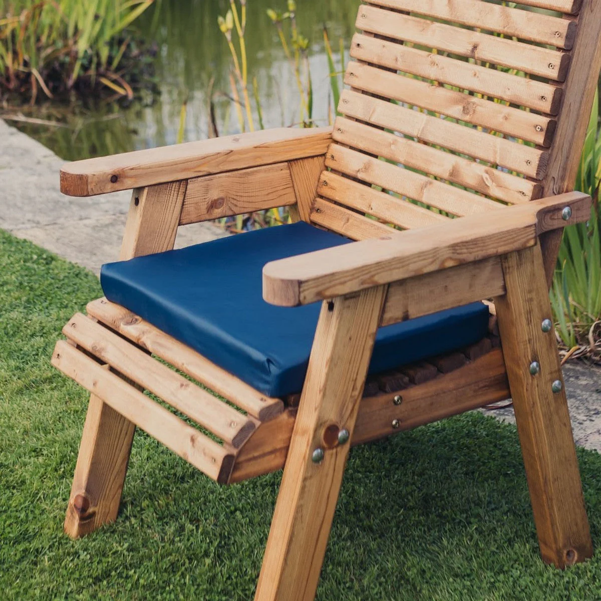 Amesbury Navy Waterproof 4 x Seat Cushion by Churnet Valley - N1C-4 - Image 4
