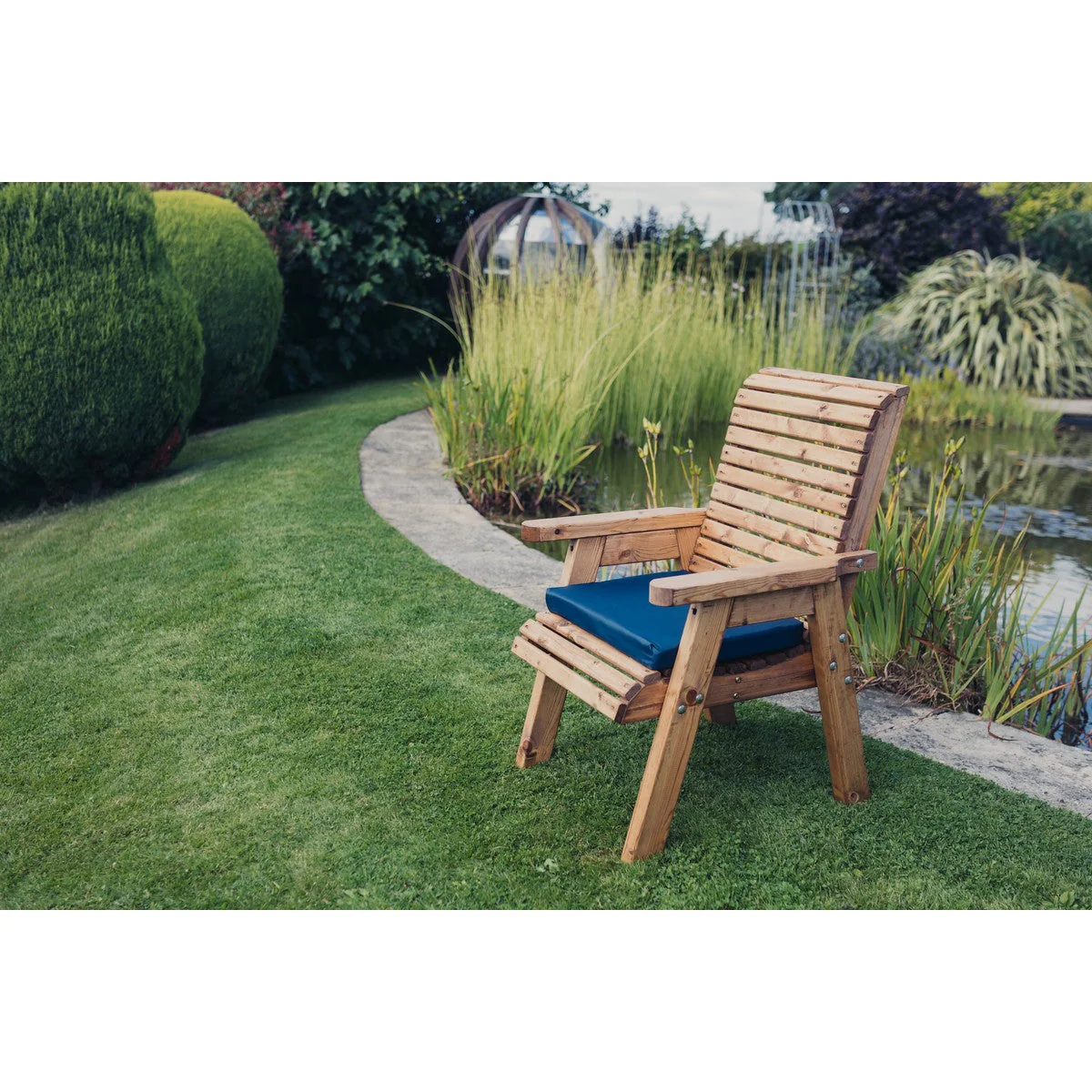 Amesbury Navy Waterproof 6 x Seat Cushions by Churnet Valley - N1C-6 - Image 2