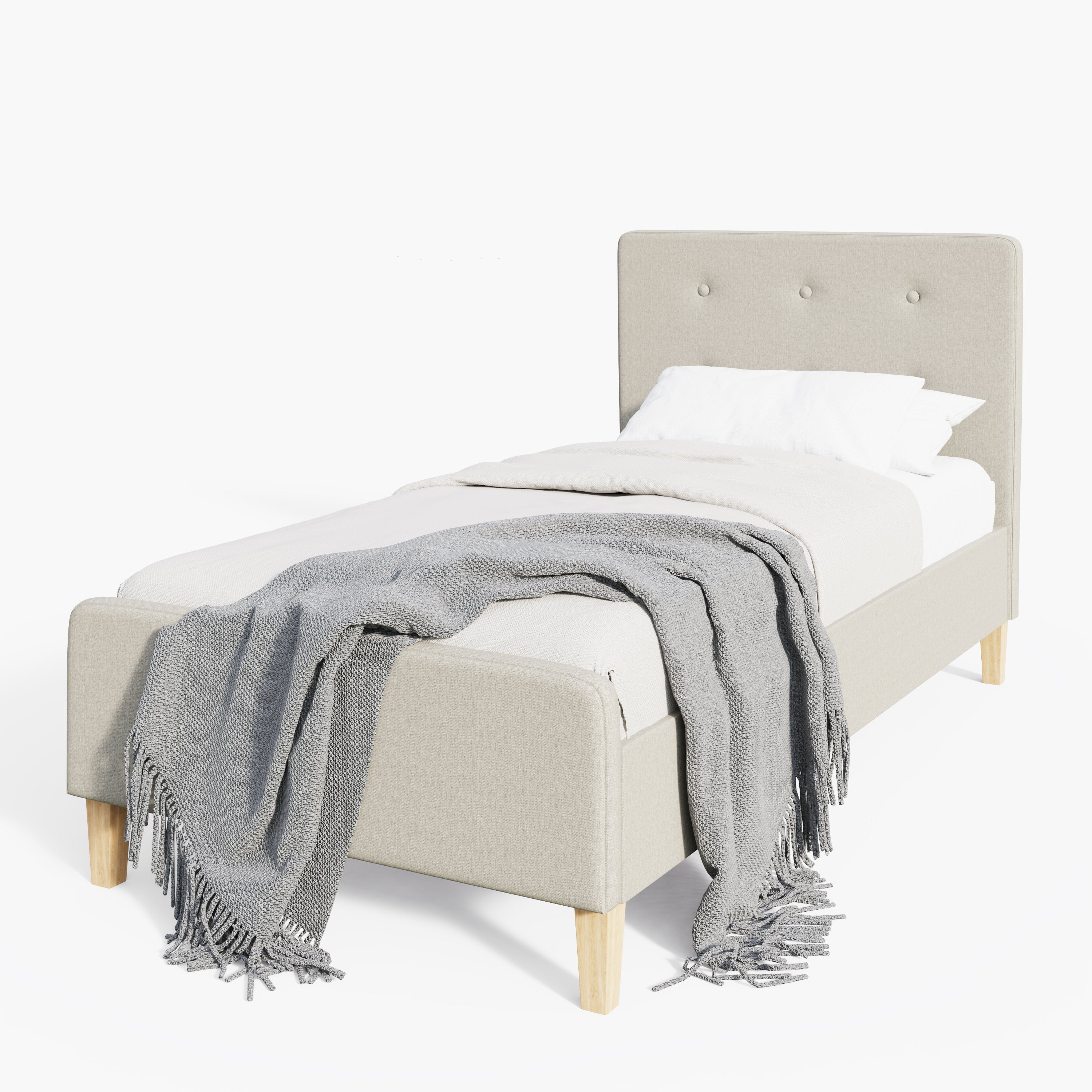 Ashbourne Single Bed Natural 3 x 7ft