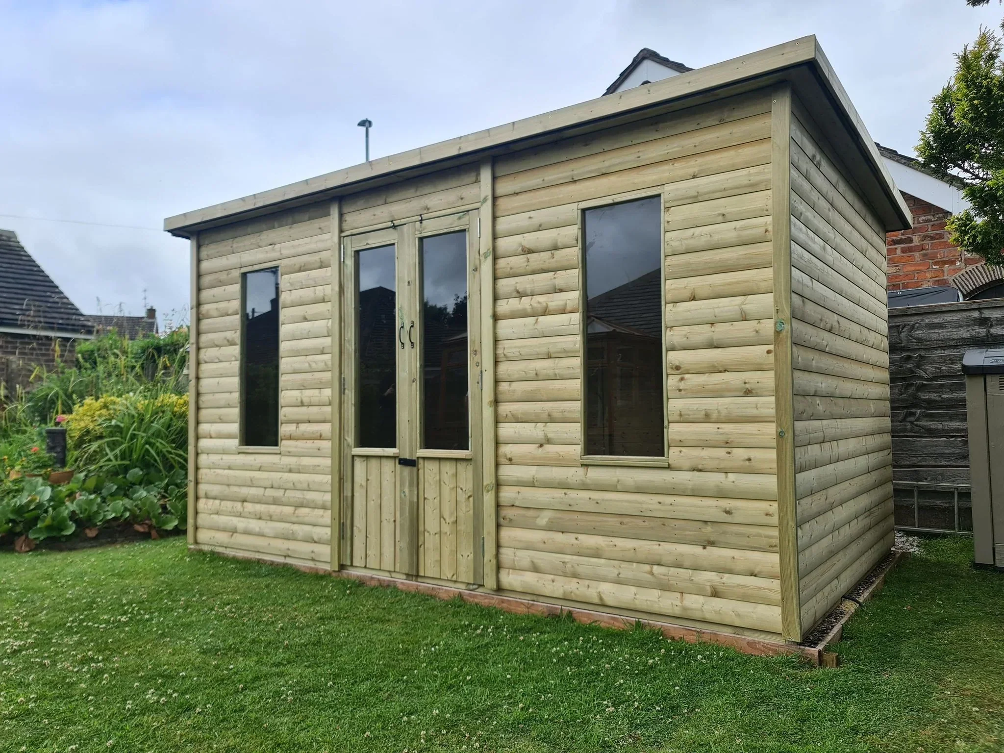 Bakewell Garden Summerhouse 3.6M wide x 4.2M deep Pent Roof by Churnet Valley - BAKE12X14 - Image 3