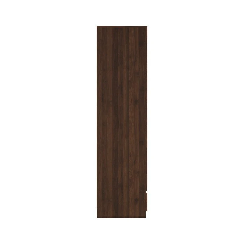 Catania Tall Wardrobe Dark Brown 2 Doors 1 Drawer - Image 3