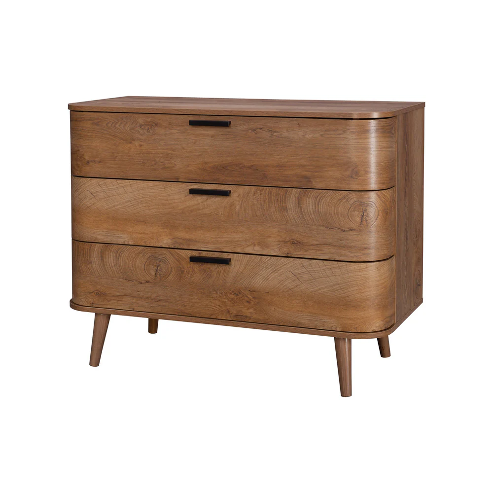 Copenhagen Chest of Drawers Dark Brown 3 Drawers - Image 2