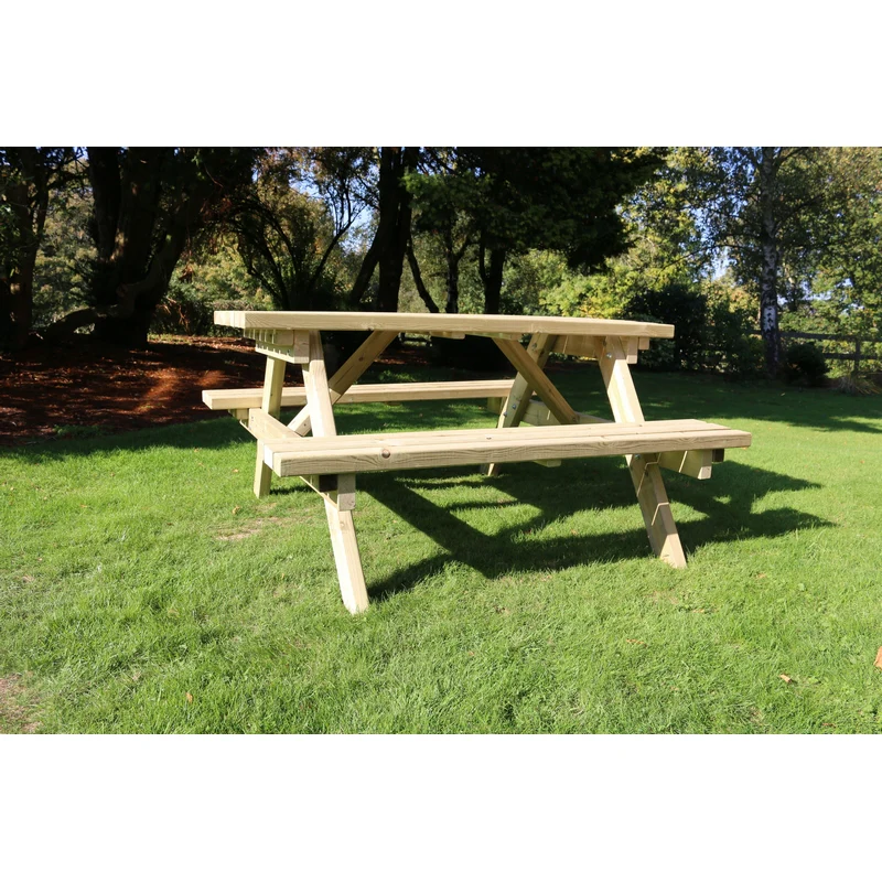 Deluxe Garden Picnic Table by Croft - 8 Seats - Image 4