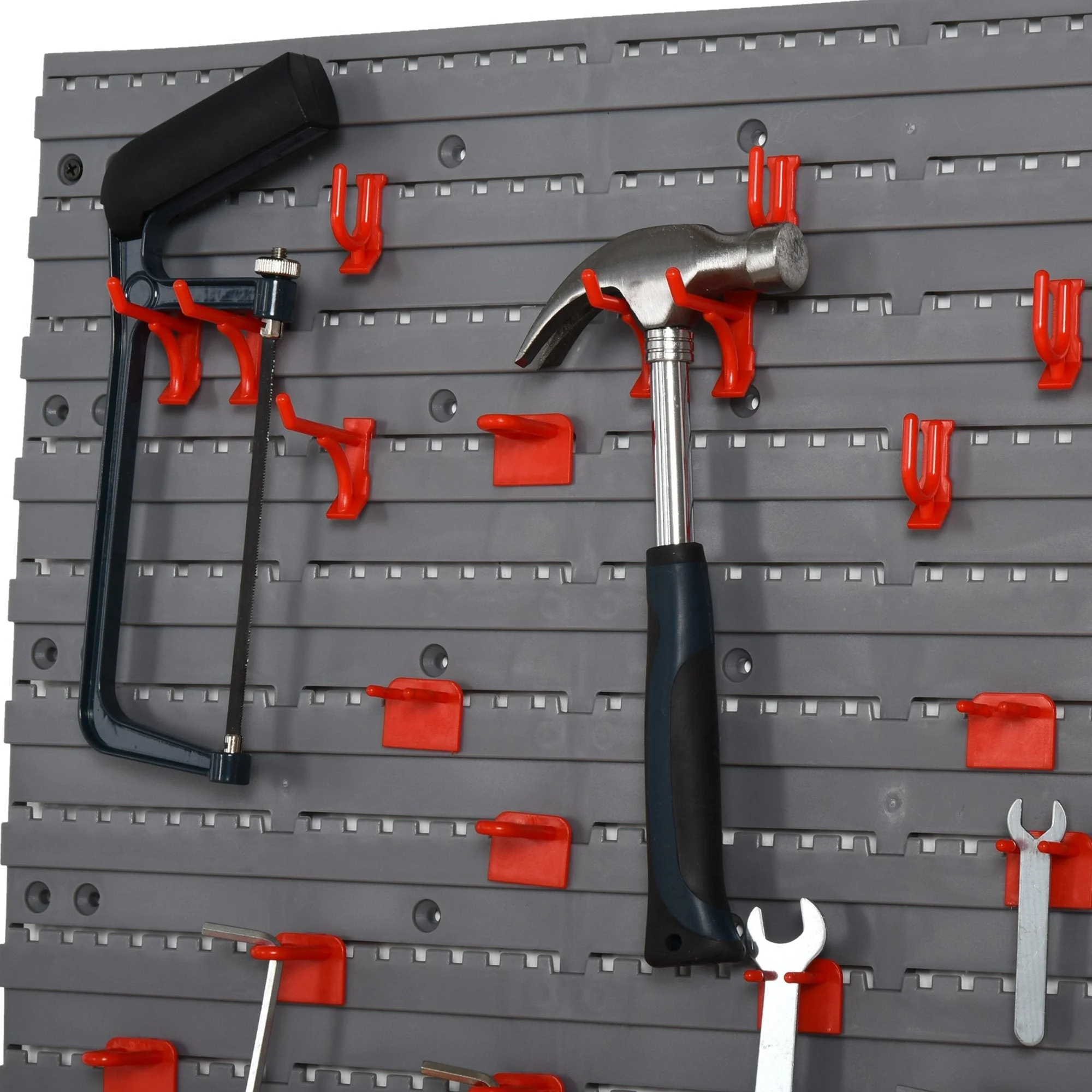 Durhand 54 Pcs On-Wall Tool Equipment Home Diy Garage Organiser Diy Grey/Red - Image 6