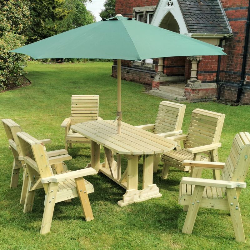 Ergo Garden Patio Dining Set by Croft - 6 Seats - Image 5
