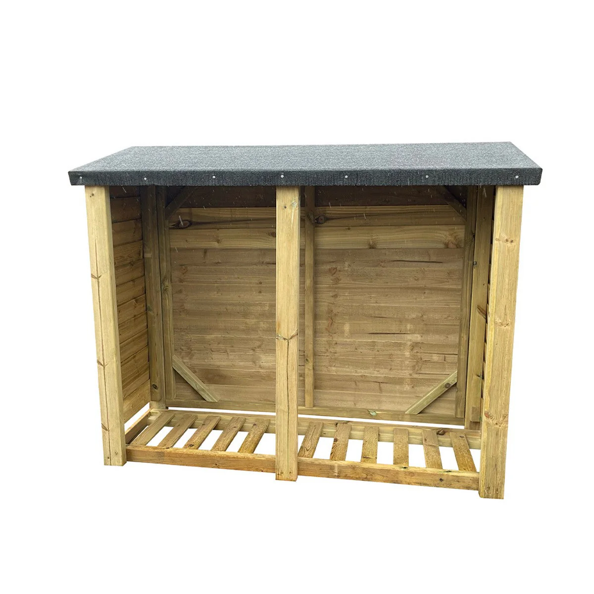 Heavy Duty Garden Log Store 150cm wide x 67cm deep by Churnet Valley - FLS65 - Image 2