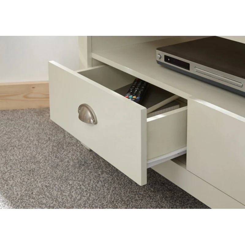 Lancaster Corner TV unit Cream 1 Shelf 2 Drawers - Image 7
