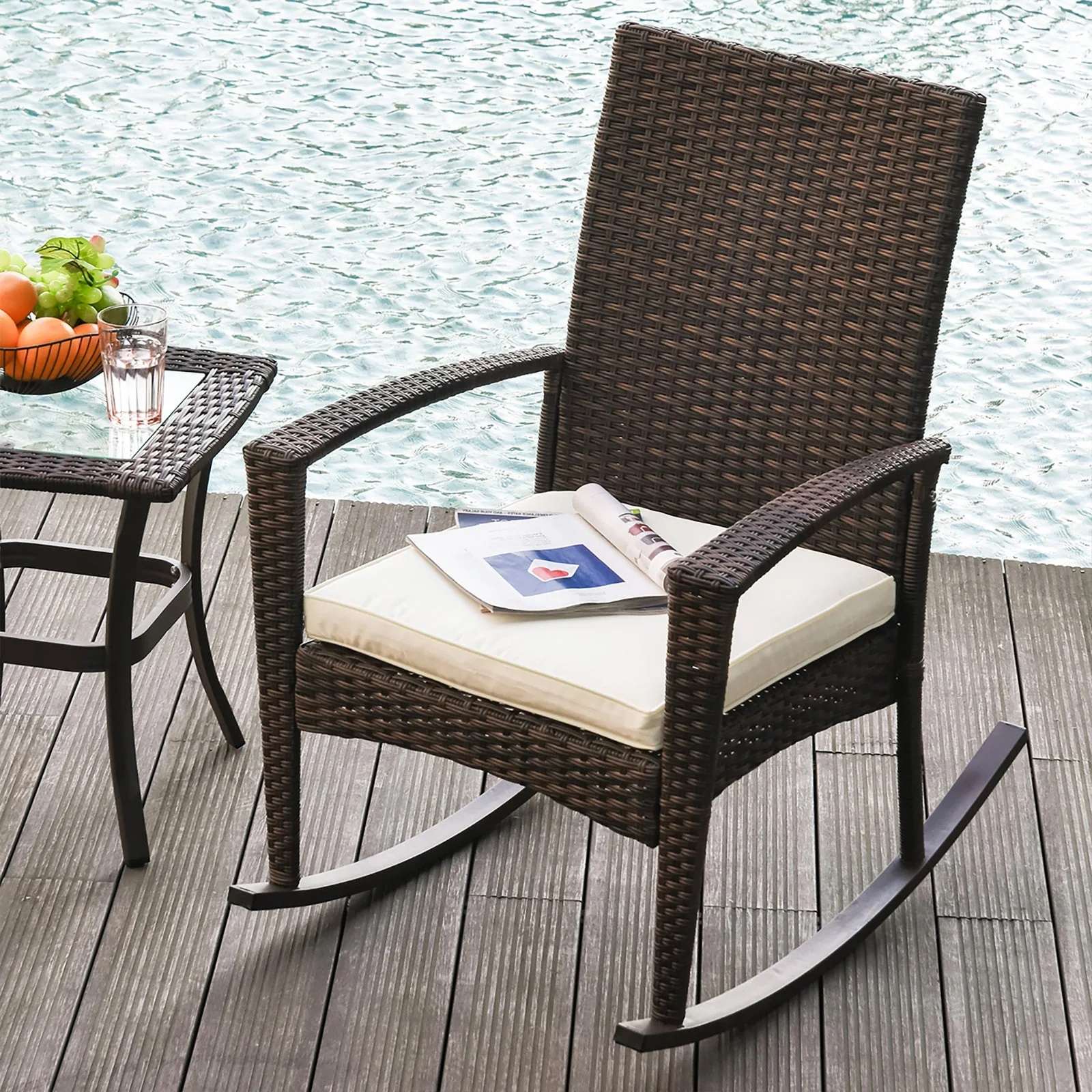 Outdoor PE Rattan Rocking Chair - Image 2