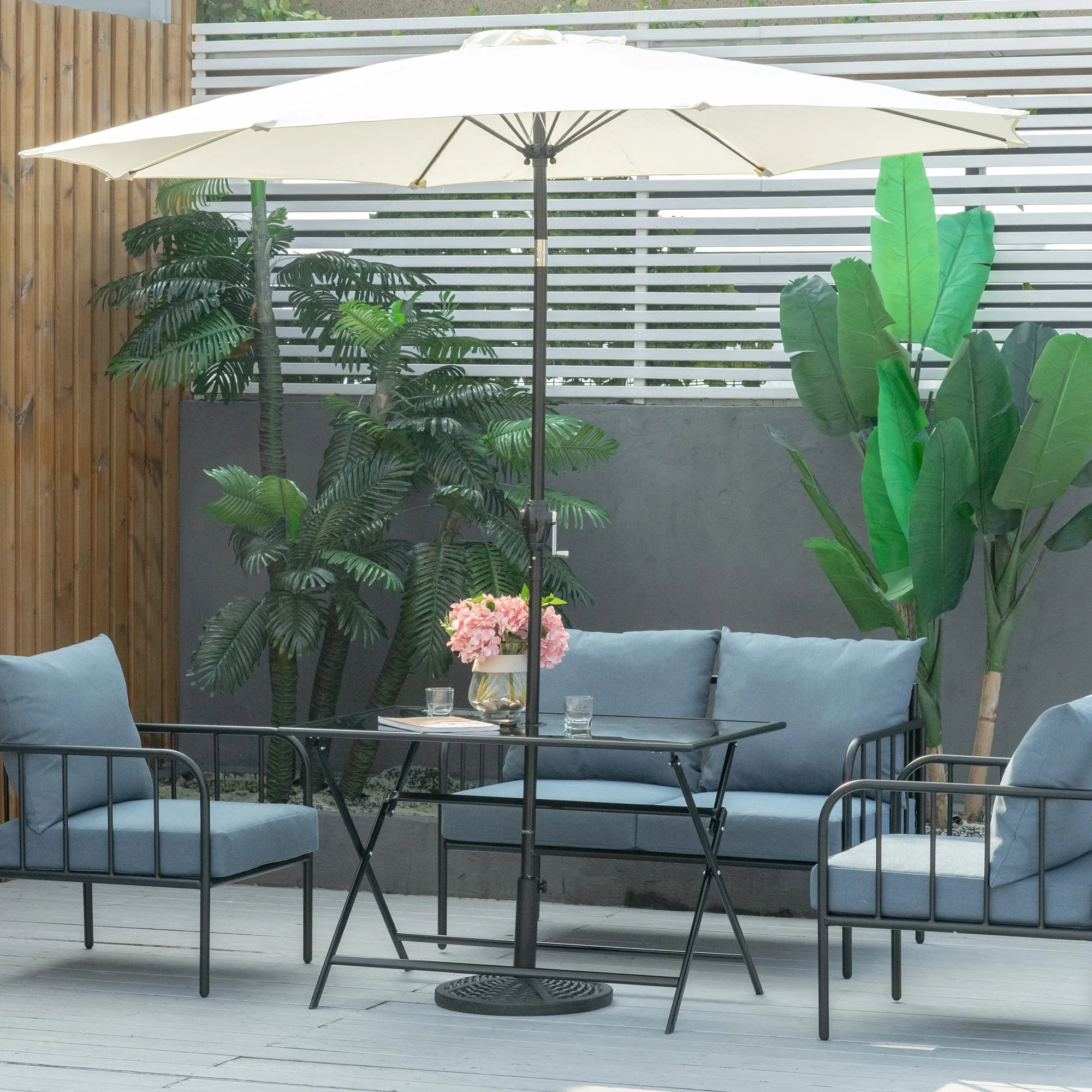 Outsunny Folding Outdoor Dining Table - Image 7