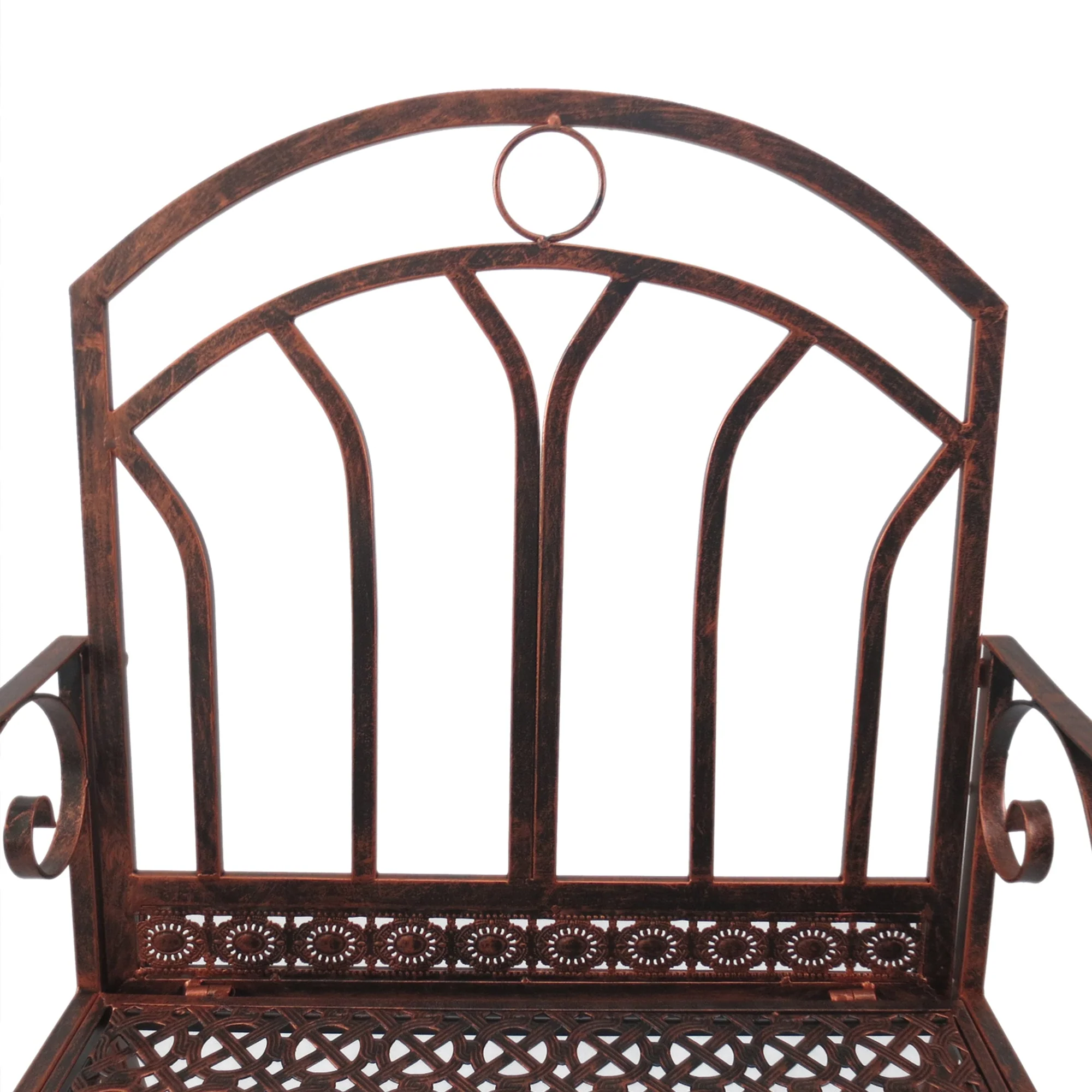 Metal Single Chair 1 Seater Garden Outdoor Rocking Chair - Image 8