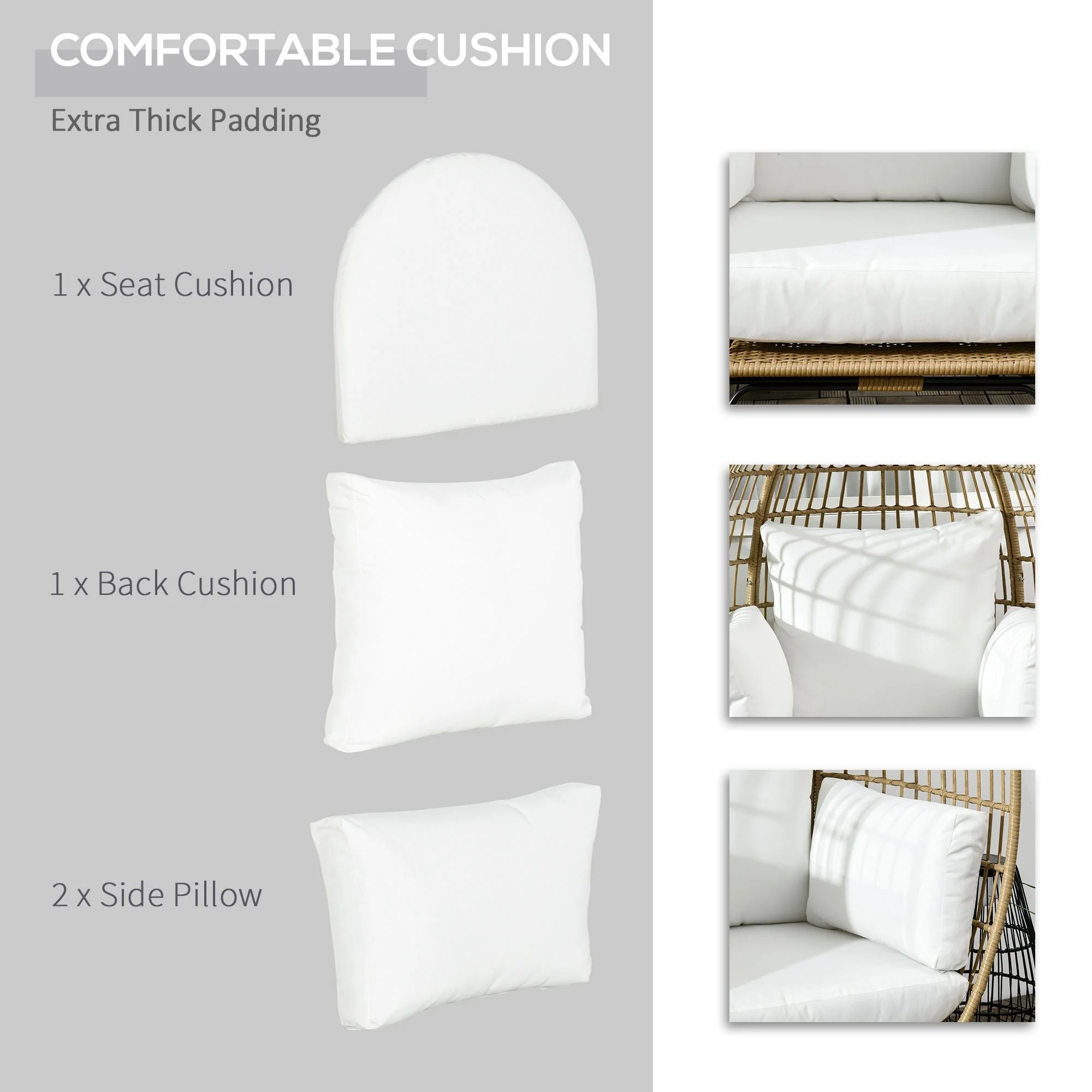 Rattan Outdoor Egg Chair - Image 6