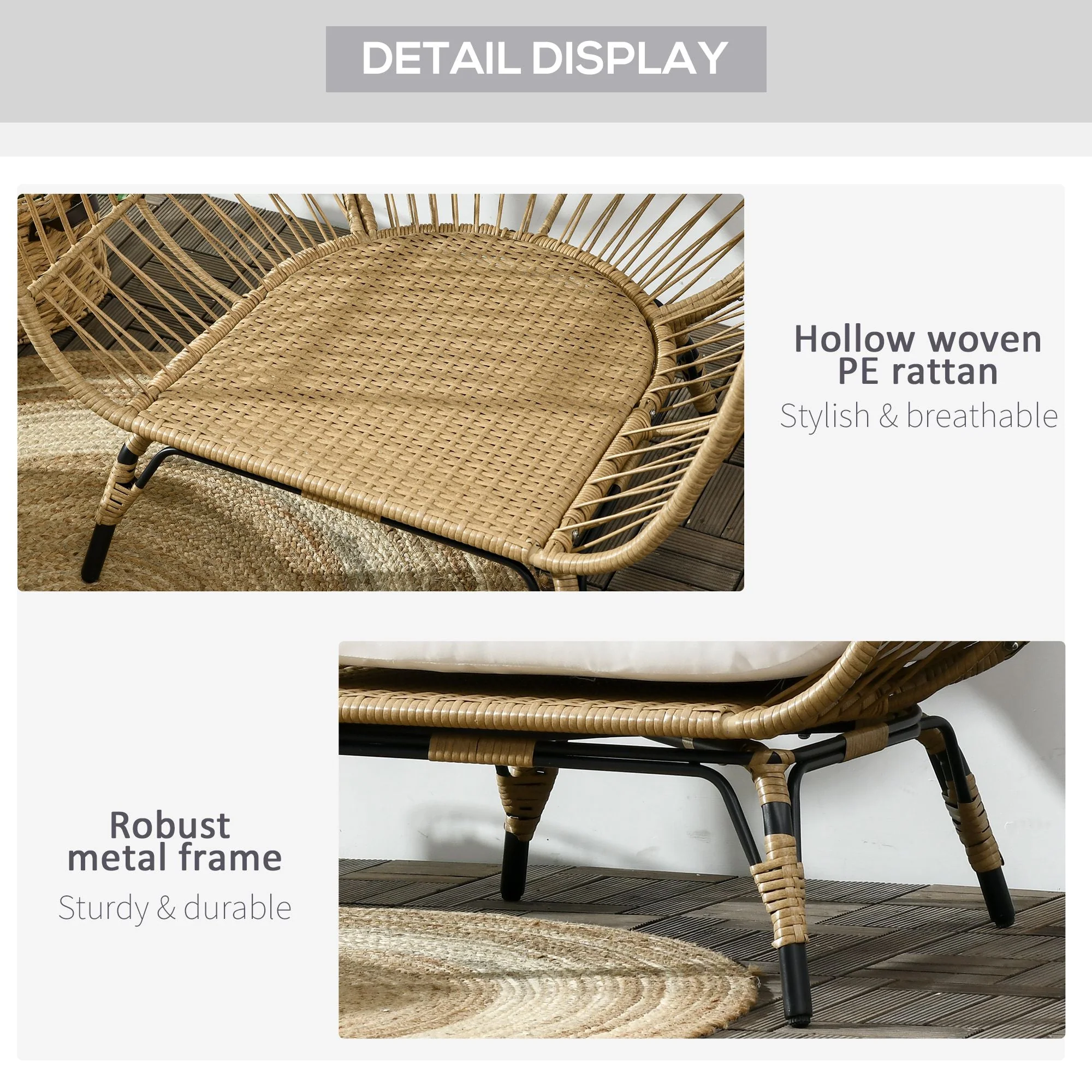 Rattan Outdoor Egg Chair - Image 7