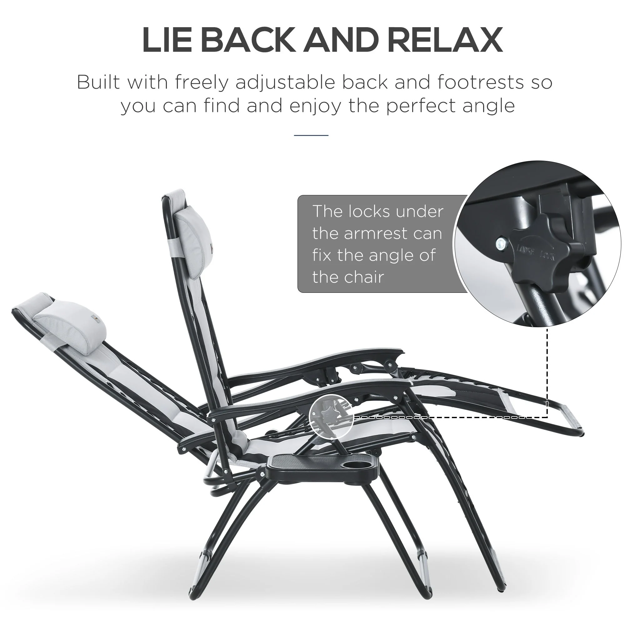 Outsunny Zero Gravity Chair - Image 4