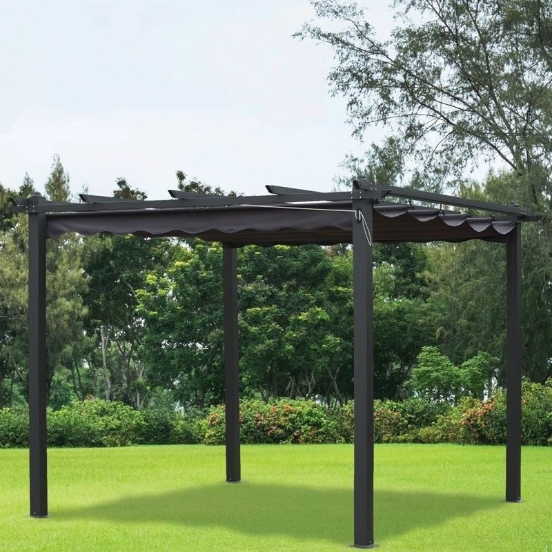 Premium Garden Gazebo 3x3m by Croft with a Charcoal Canopy + FREE Gazebo Cover Cream - Image 10