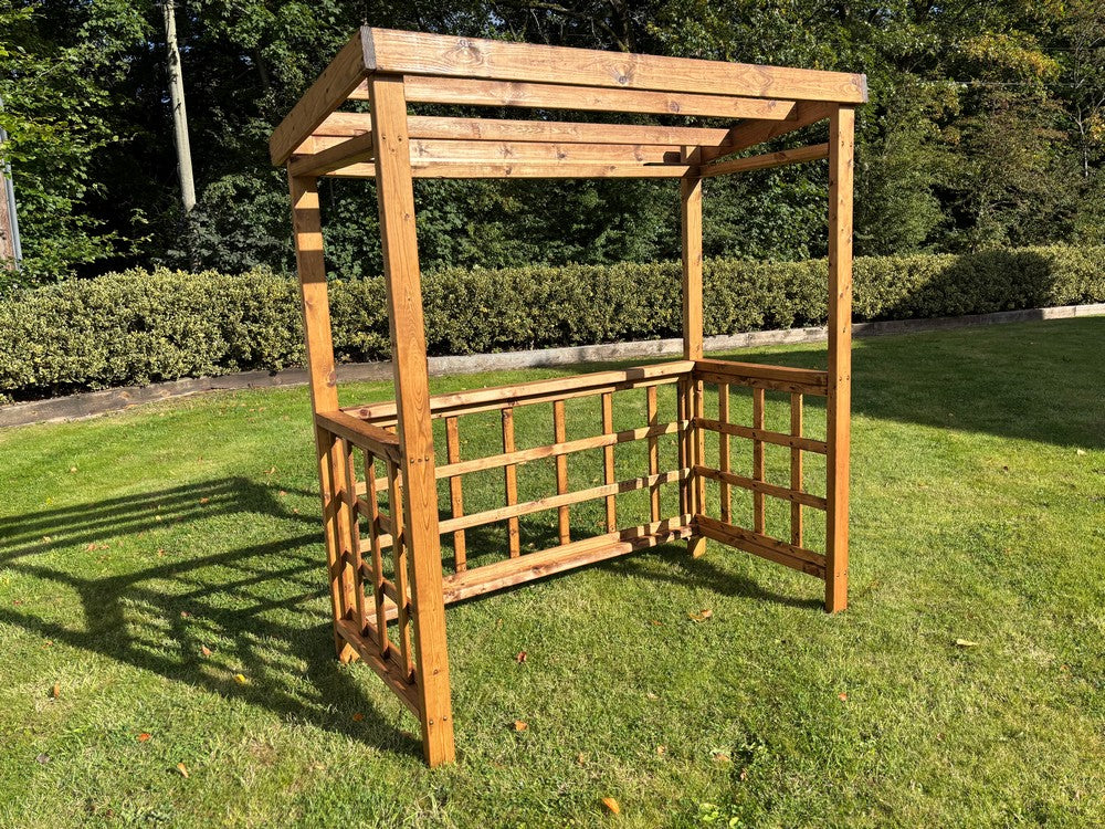Scandinavian Redwood Garden BBQ Shelter by Charles Taylor Burgundy - Image 6