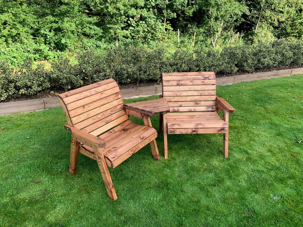 Scandinavian Redwood Garden Tete a Tete by Charles Taylor - 2 Seats - Image 3