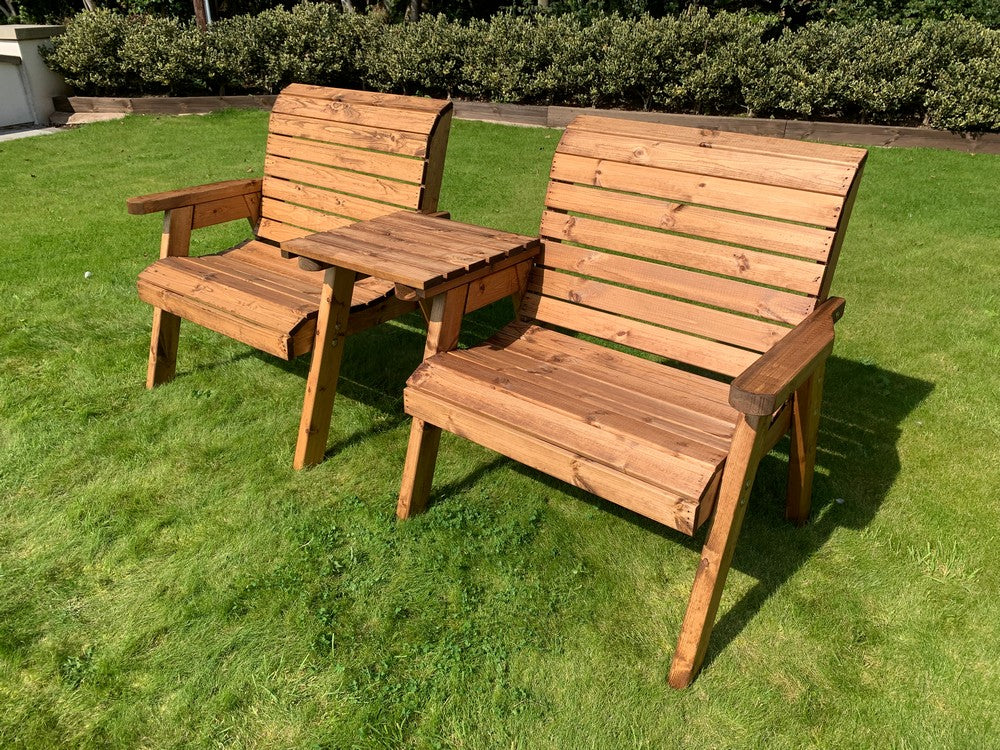 Scandinavian Redwood Garden Tete a Tete by Charles Taylor - 2 Seats - Image 3