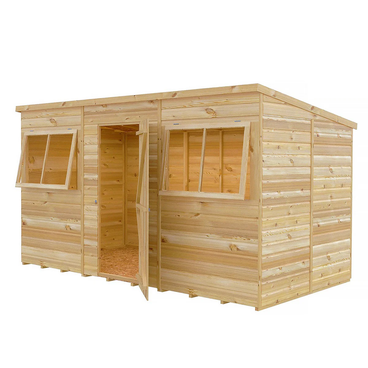 Shire 6' 6" x 11' 11" Pent Shed - Premium Dip Treated Shiplap - Image 2