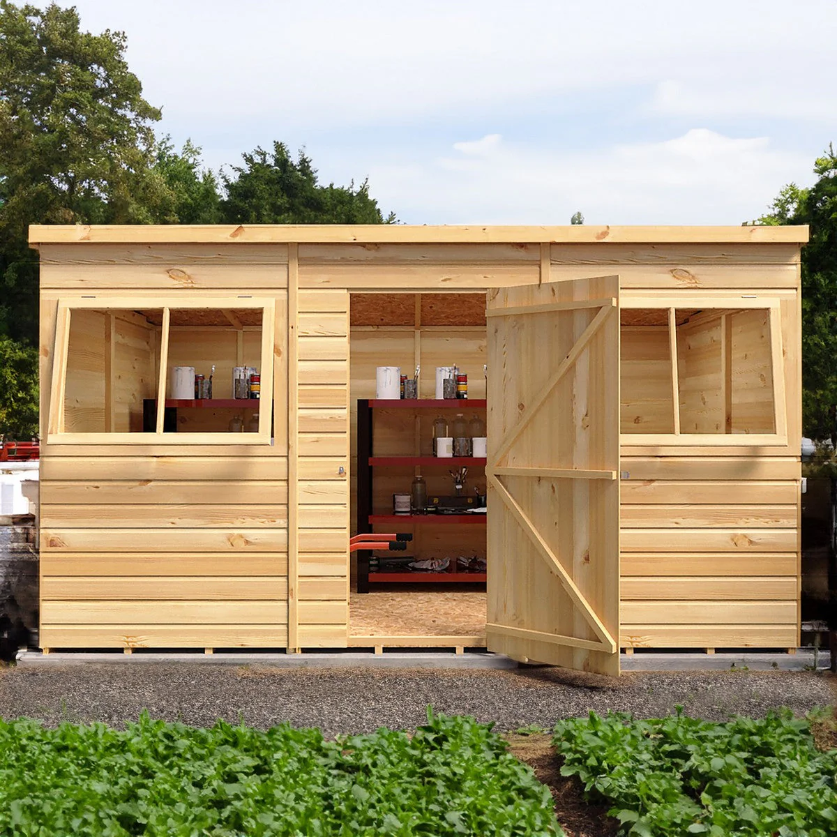 Shire 6' 6" x 11' 11" Pent Shed - Premium Dip Treated Shiplap - Image 3