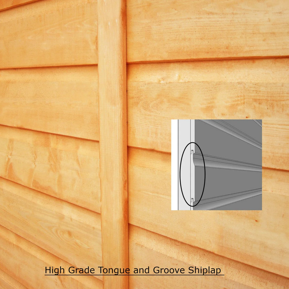 Shire Alderney 6' x 7' 2" Apex Shed - Premium Dip Treated Tongue & Groove - Image 13