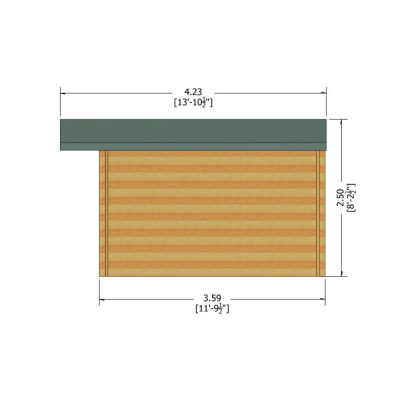Shire Argyll 11' 9" x 11' 9" Apex Log Cabin - Premium 44mm Cladding Tongue & Groove - Image 8