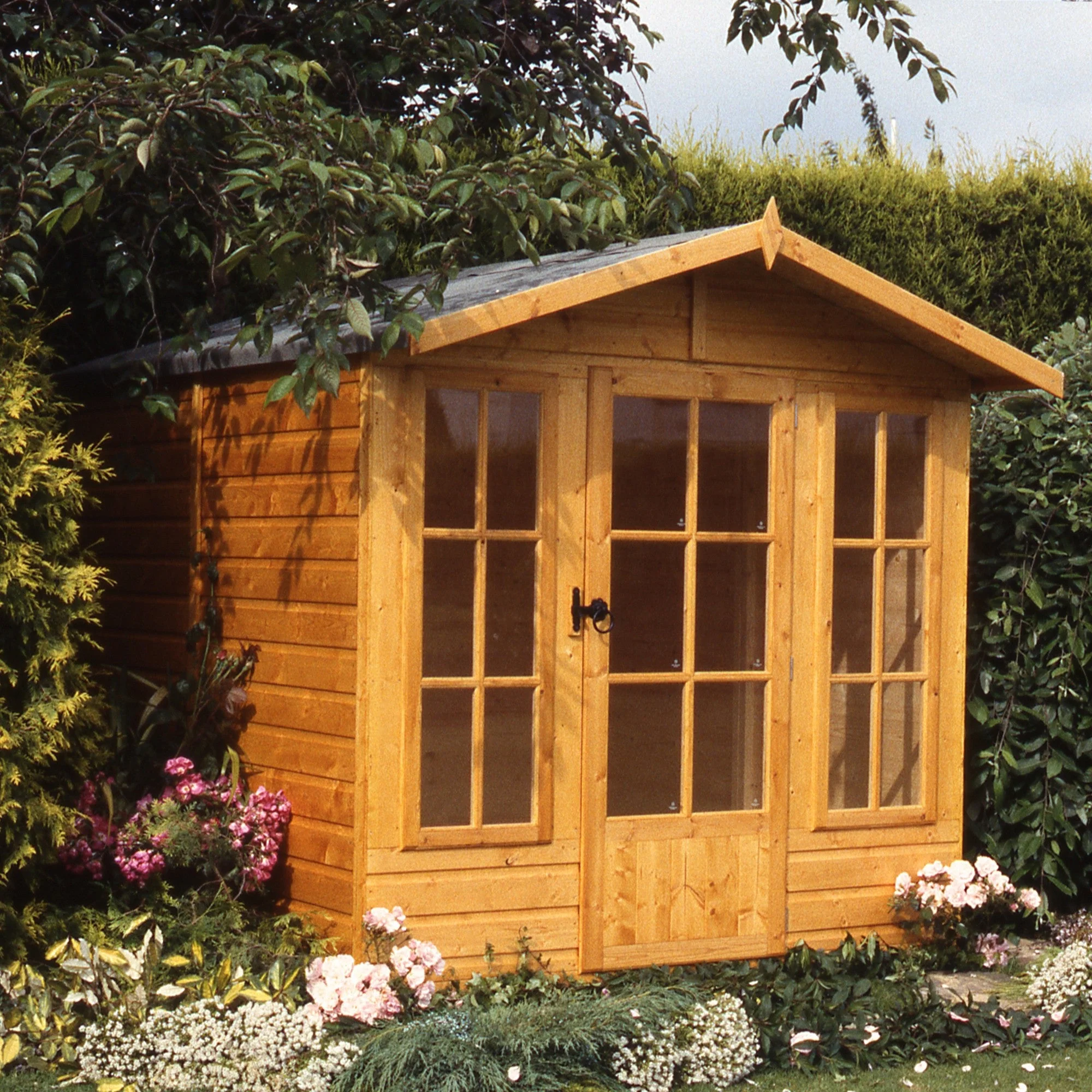 Badminton 9' 6" x 6' 8" Apex Summerhouse - Premium Dip Treated Shiplap - Image 2
