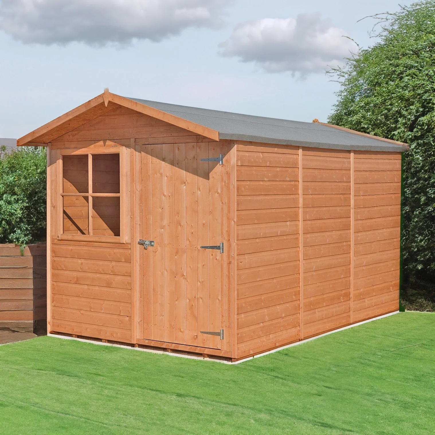Barraca 9' 6" x 6' 8" Apex Shed - Premium Dip Treated Shiplap