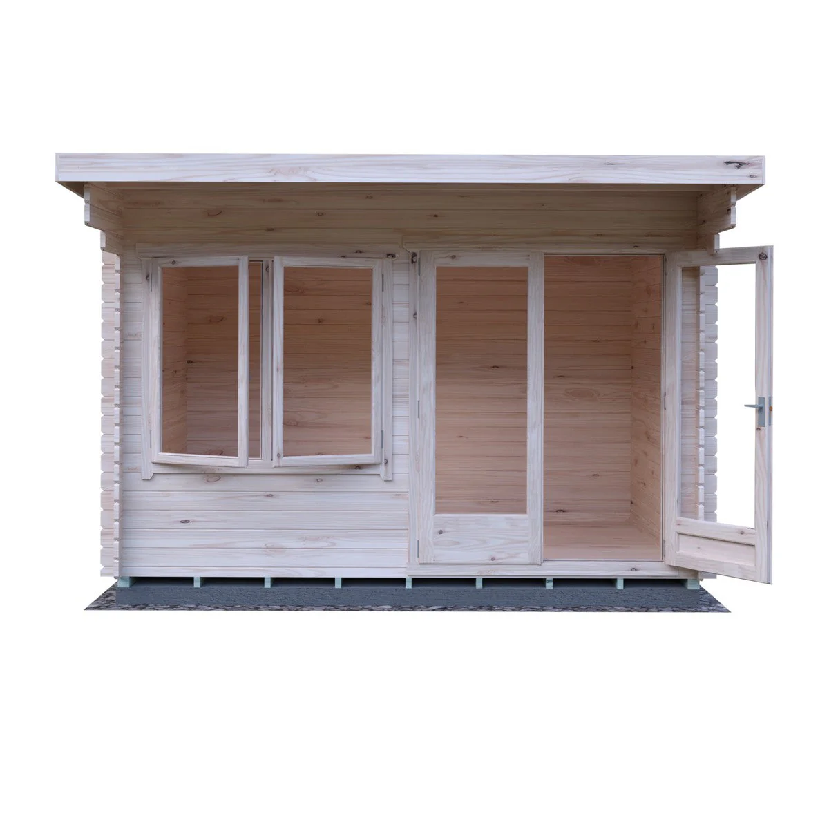 Shire Belgravia 7' 10" x 11' 9" Pent Log Cabin - Premium 44mm Cladding Tongue & Groove - Image 5