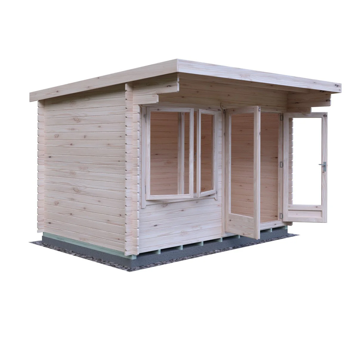 Shire Belgravia 7' 10" x 11' 9" Pent Log Cabin - Premium 44mm Cladding Tongue & Groove - Image 8