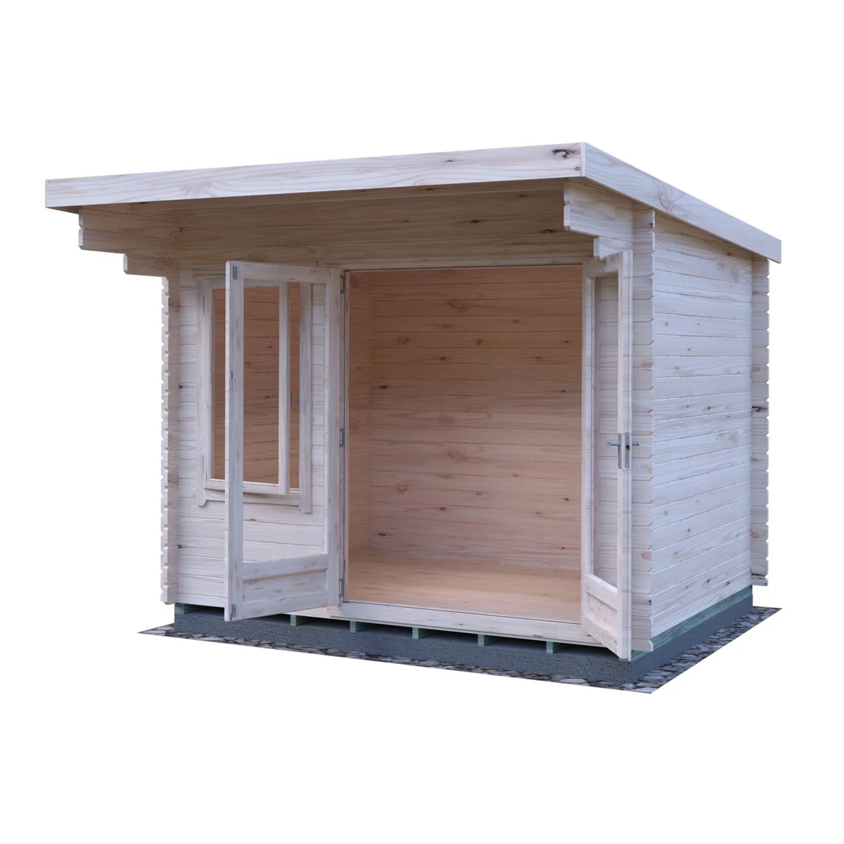 Shire Belgravia 7' 10" x 9' 9" Pent Log Cabin - Premium 44mm Cladding Tongue & Groove - Image 5