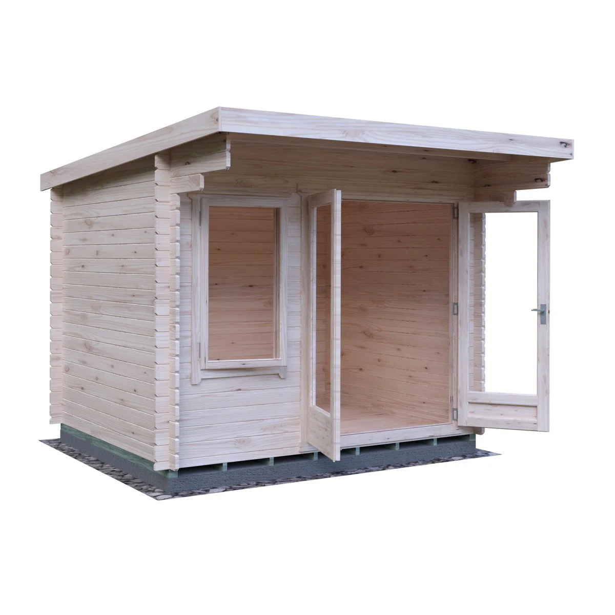 Shire Belgravia 7' 10" x 9' 9" Pent Log Cabin - Premium 44mm Cladding Tongue & Groove - Image 6