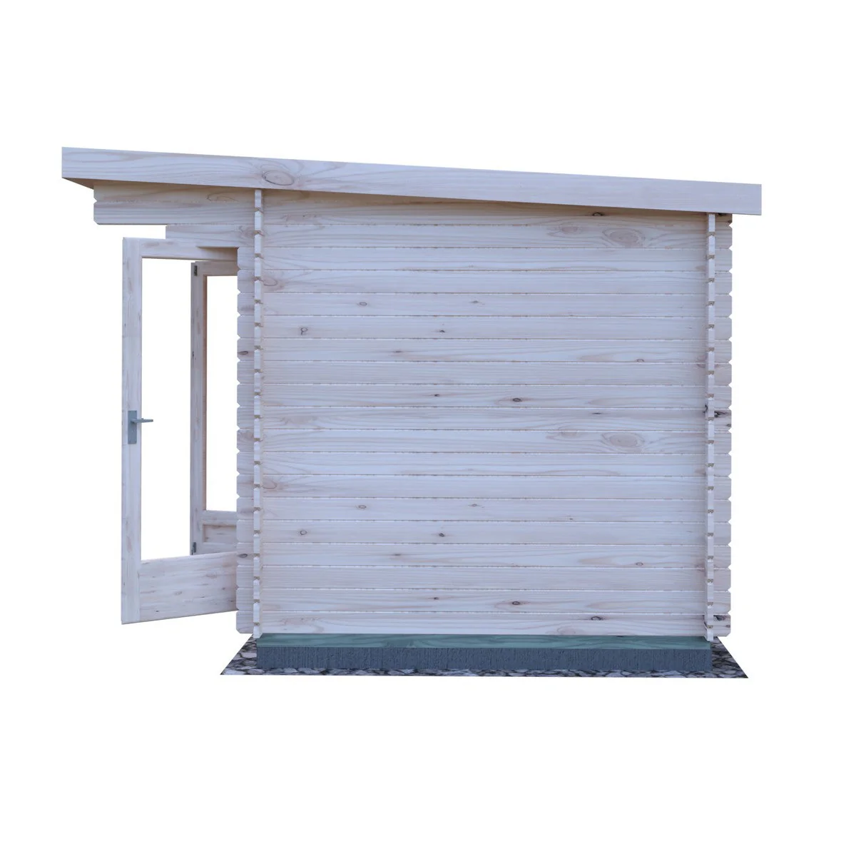 Shire Belgravia 7' 10" x 9' 9" Pent Log Cabin - Premium 44mm Cladding Tongue & Groove - Image 7