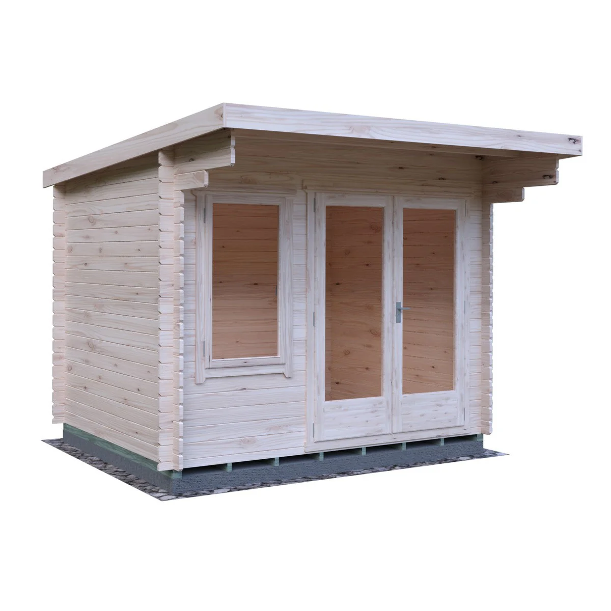 Shire Belgravia 7' 10" x 9' 9" Pent Log Cabin - Premium 70mm Cladding Tongue & Groove - Image 2