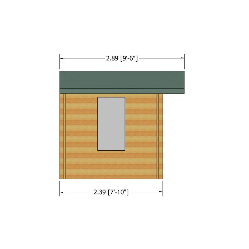 Shire Bourne 13' 8" x 7' 10" Apex Log Cabin - Premium 44mm Cladding Tongue & Groove - Image 3