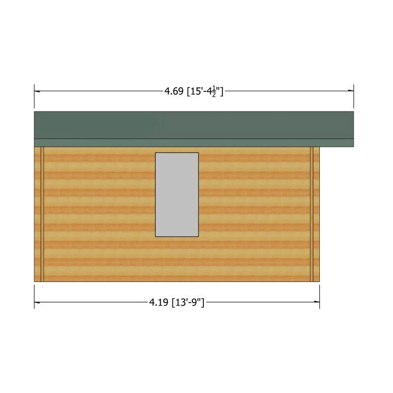 Shire Bourne 15' 6" x 13' 8" Apex Log Cabin - Premium 34mm Cladding Tongue & Groove - Image 4