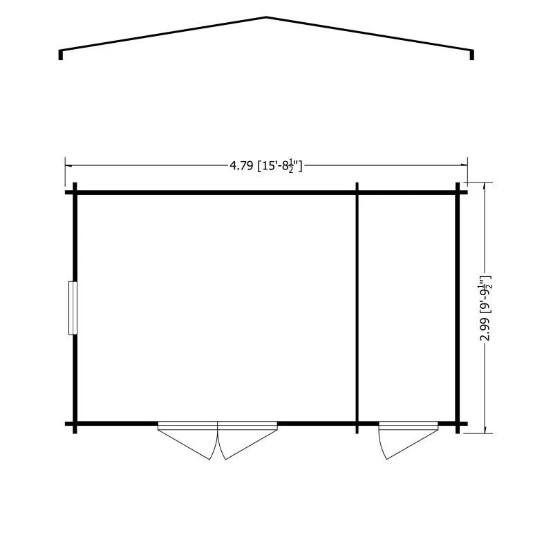 Shire Bourne 15' 6" x 9' 9" Apex Log Cabin - Premium 28mm Cladding Tongue & Groove - Image 2