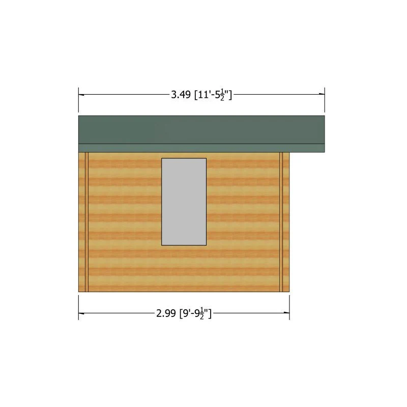 Shire Bourne 15' 6" x 9' 9" Apex Log Cabin - Premium 44mm Cladding Tongue & Groove - Image 4