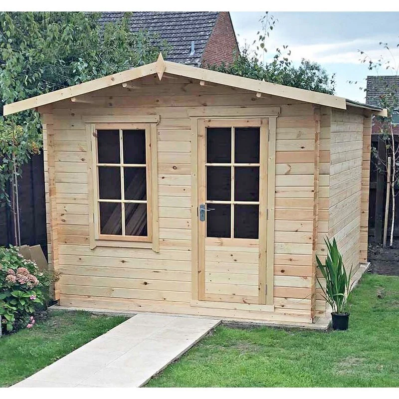Shire Bucknells 11' 9" x 13' 8" Apex Log Cabin - Premium 44mm Cladding Tongue & Groove - Image 2
