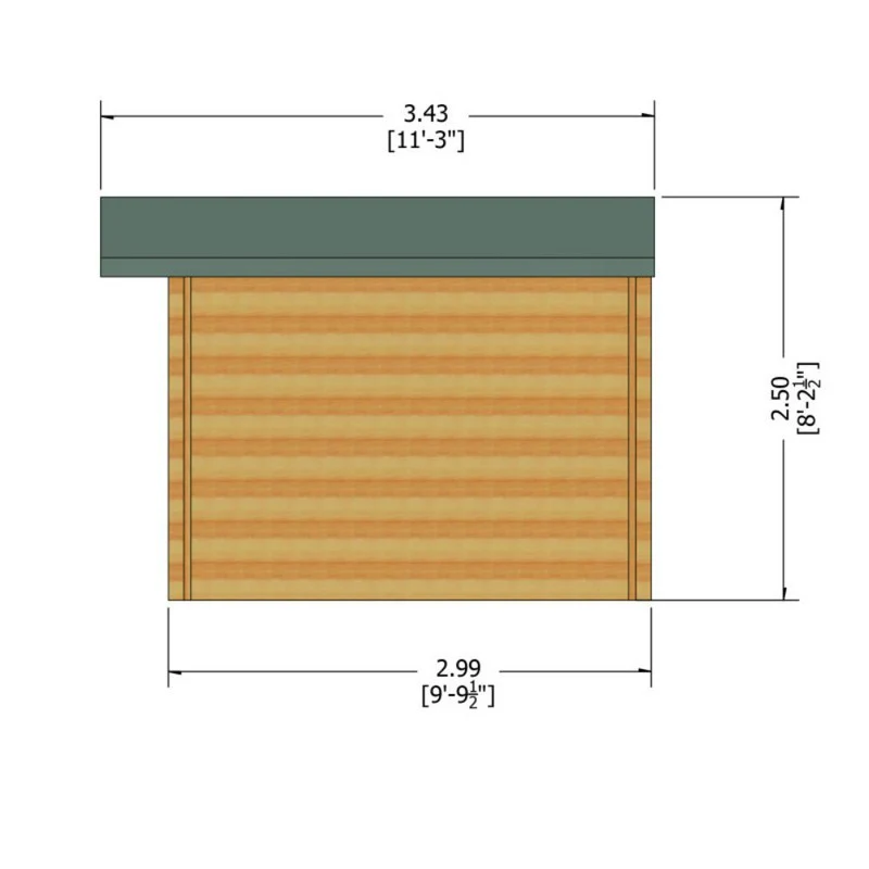 Shire Bucknells 9' 9" x 9' 9" Apex Log Cabin - Premium 44mm Cladding Tongue & Groove - Image 10