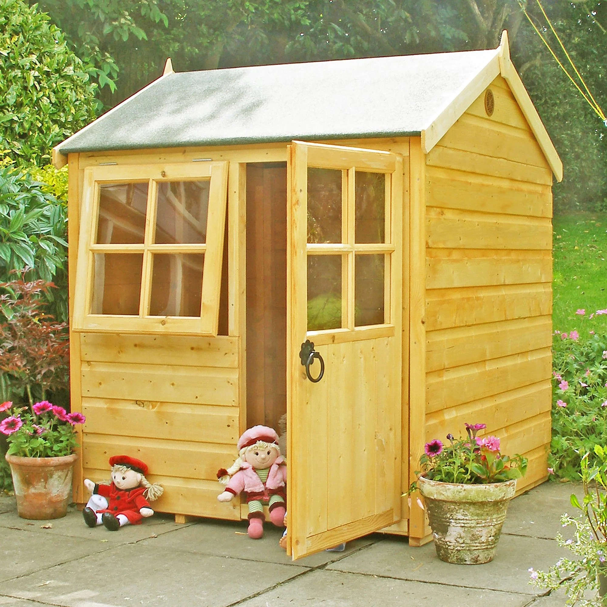 Bunny 3' 8" x 3' 10" Apex Children's Playhouse - Premium Dip Treated Shiplap