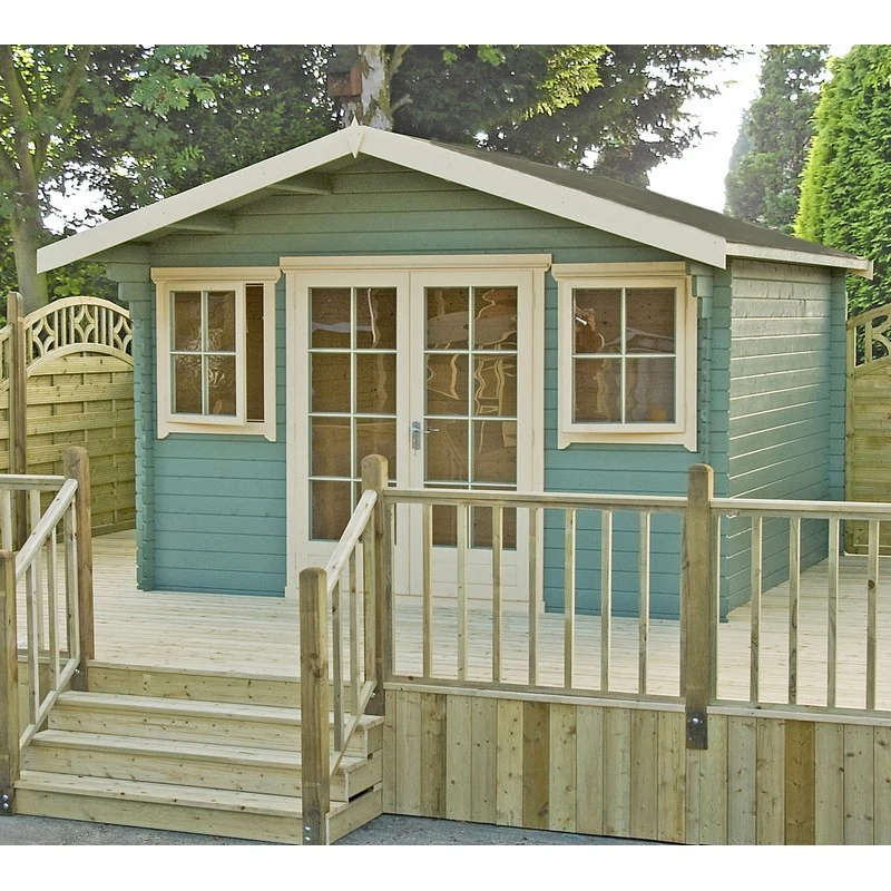 Clipstone 10' 11" x 11' 9" Apex Log Cabin - Premium 28mm Cladding Tongue & Groove - Image 4