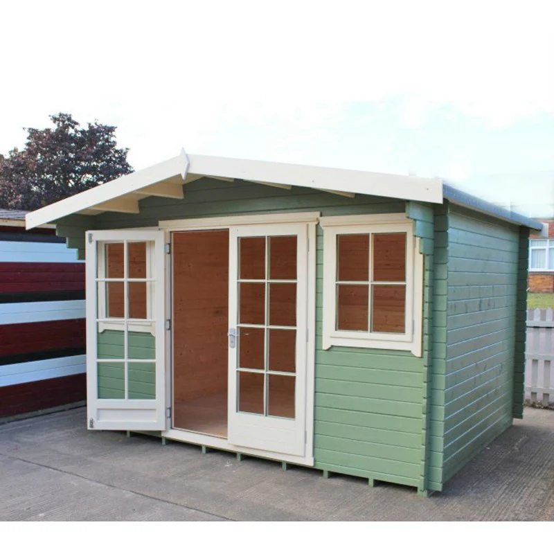 Shire Clipstone 11' 9" x 13' 8" Apex Log Cabin - Premium 44mm Cladding Tongue & Groove - Image 3