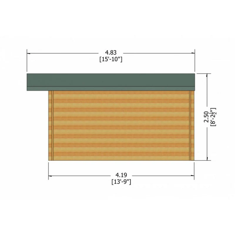 Shire Clipstone 11' 9" x 13' 8" Apex Log Cabin - Premium 70mm Cladding Tongue & Groove - Image 7