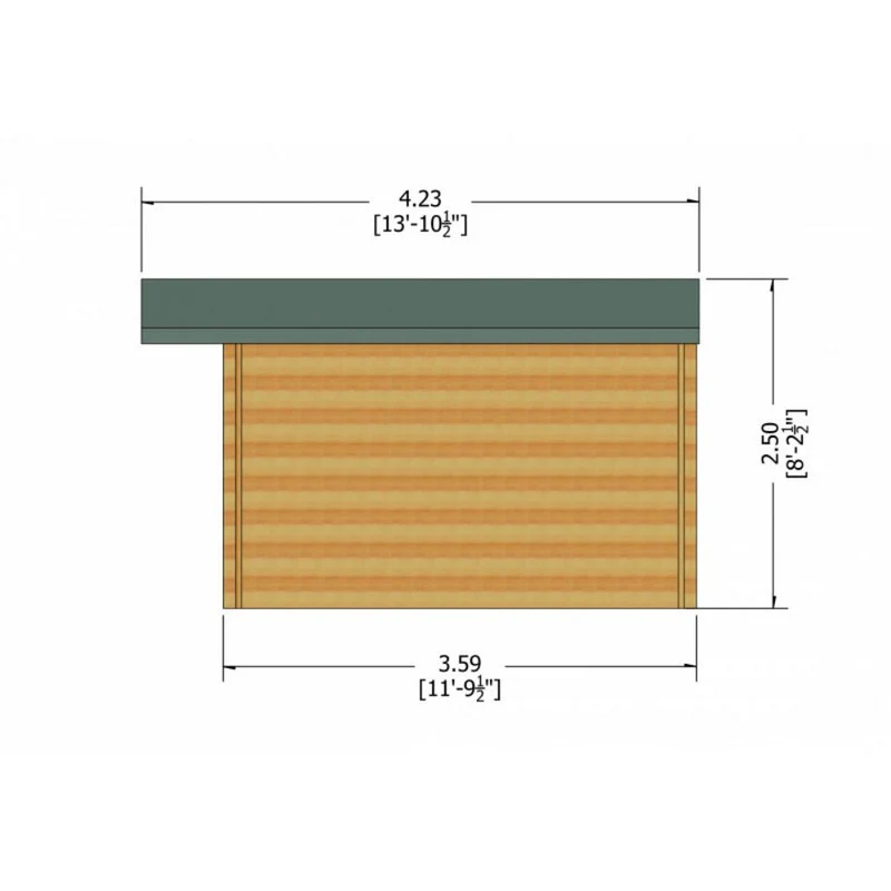 Shire Clipstone 13' 8" x 11' 9" Apex Log Cabin - Premium 70mm Cladding Tongue & Groove - Image 7