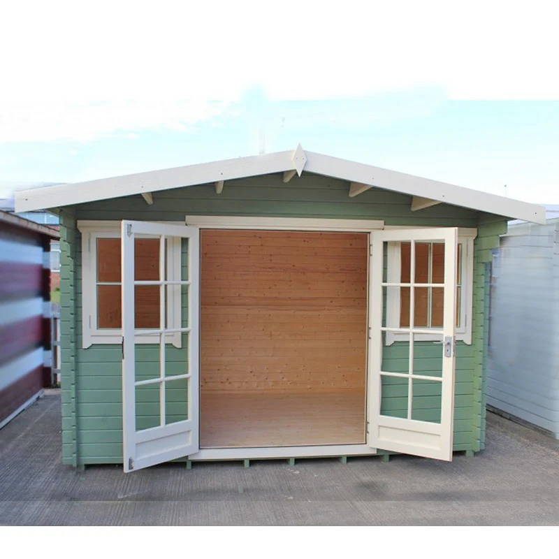 Shire Clipstone 13' 8" x 9' 9" Apex Log Cabin - Premium 44mm Cladding Tongue & Groove - Image 2