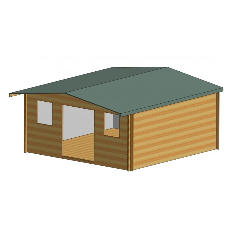 Shire Clipstone 15' 6" x 15' 8" Apex Log Cabin - Premium 70mm Cladding Tongue & Groove - Image 8