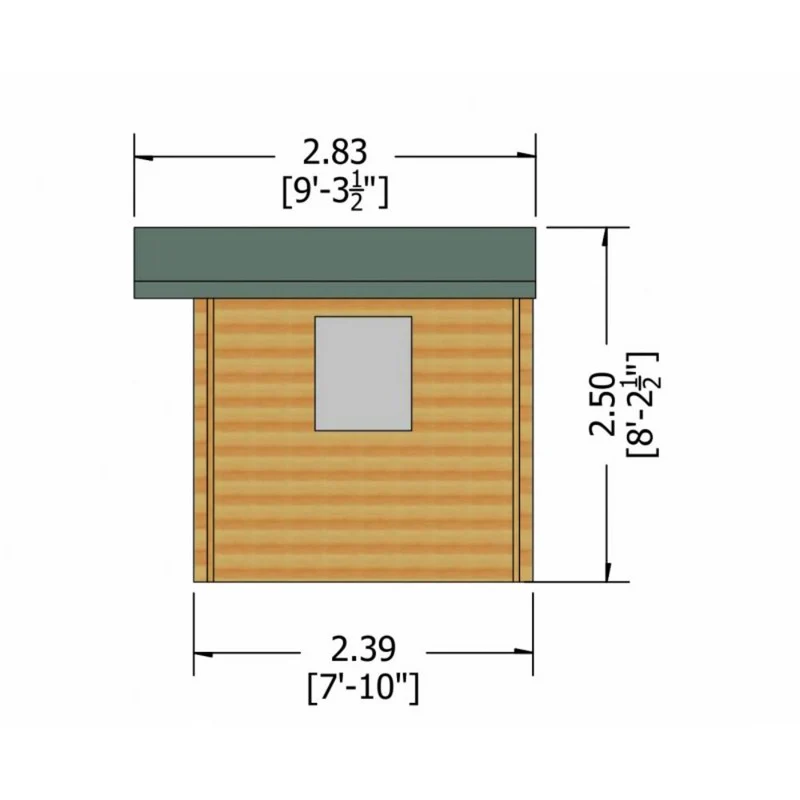 Shire Dalby 7' 10" x 9' 9" Apex Log Cabin - Premium 28mm Cladding Tongue & Groove - Image 7