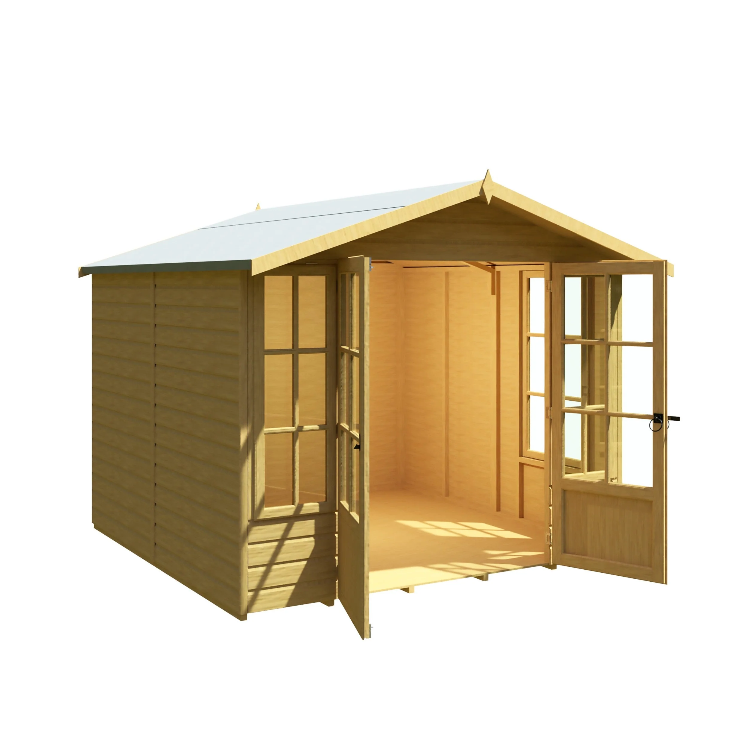Shire Delmora 7' 7" x 8' Apex Summerhouse - Premium Dip Treated Shiplap - Image 2